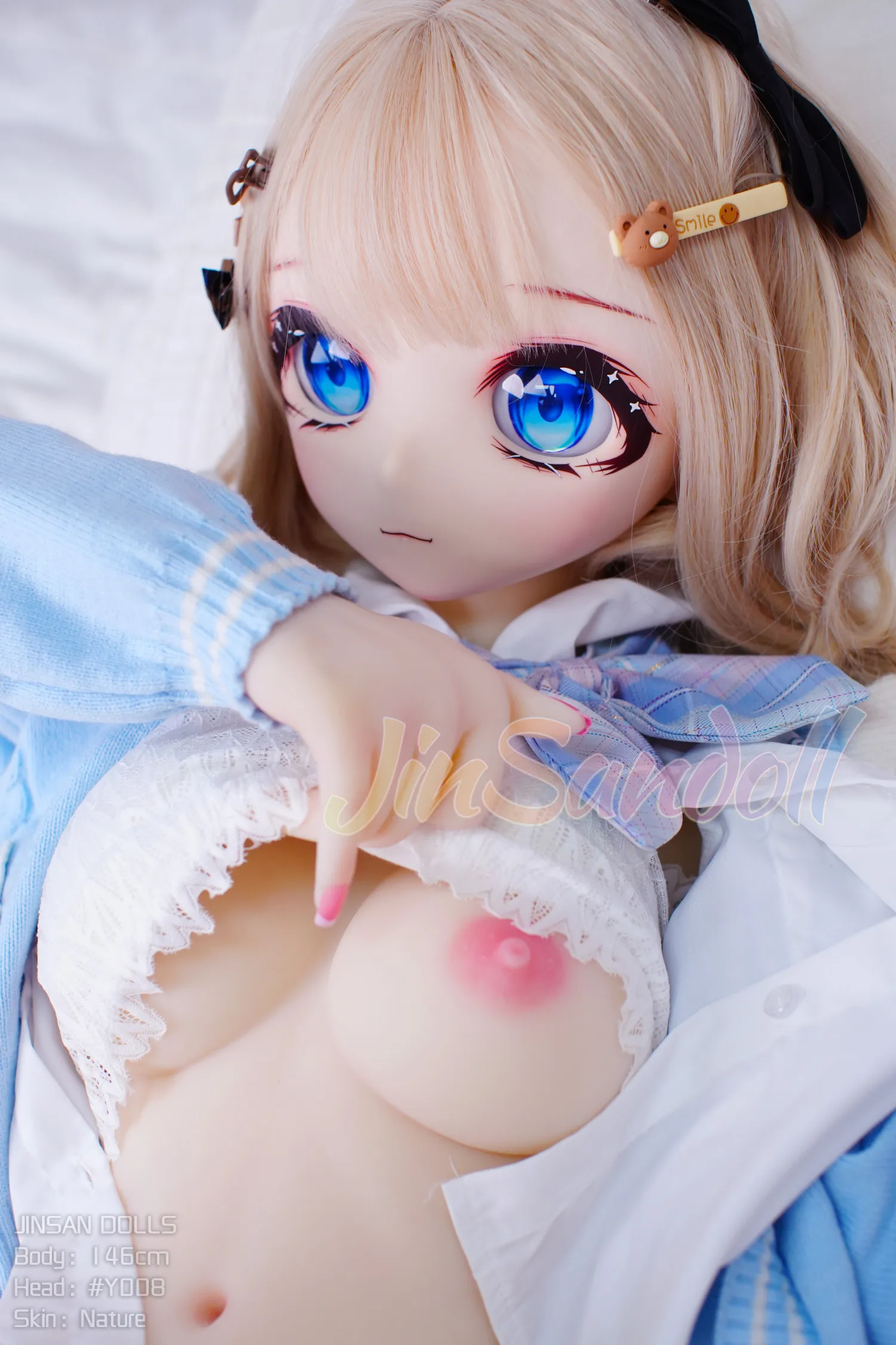 146cm (4ft9) B-Cup Аниме реалистичная кукла любви ПВХ и S-TPE Секс-кукла Голова #Y008